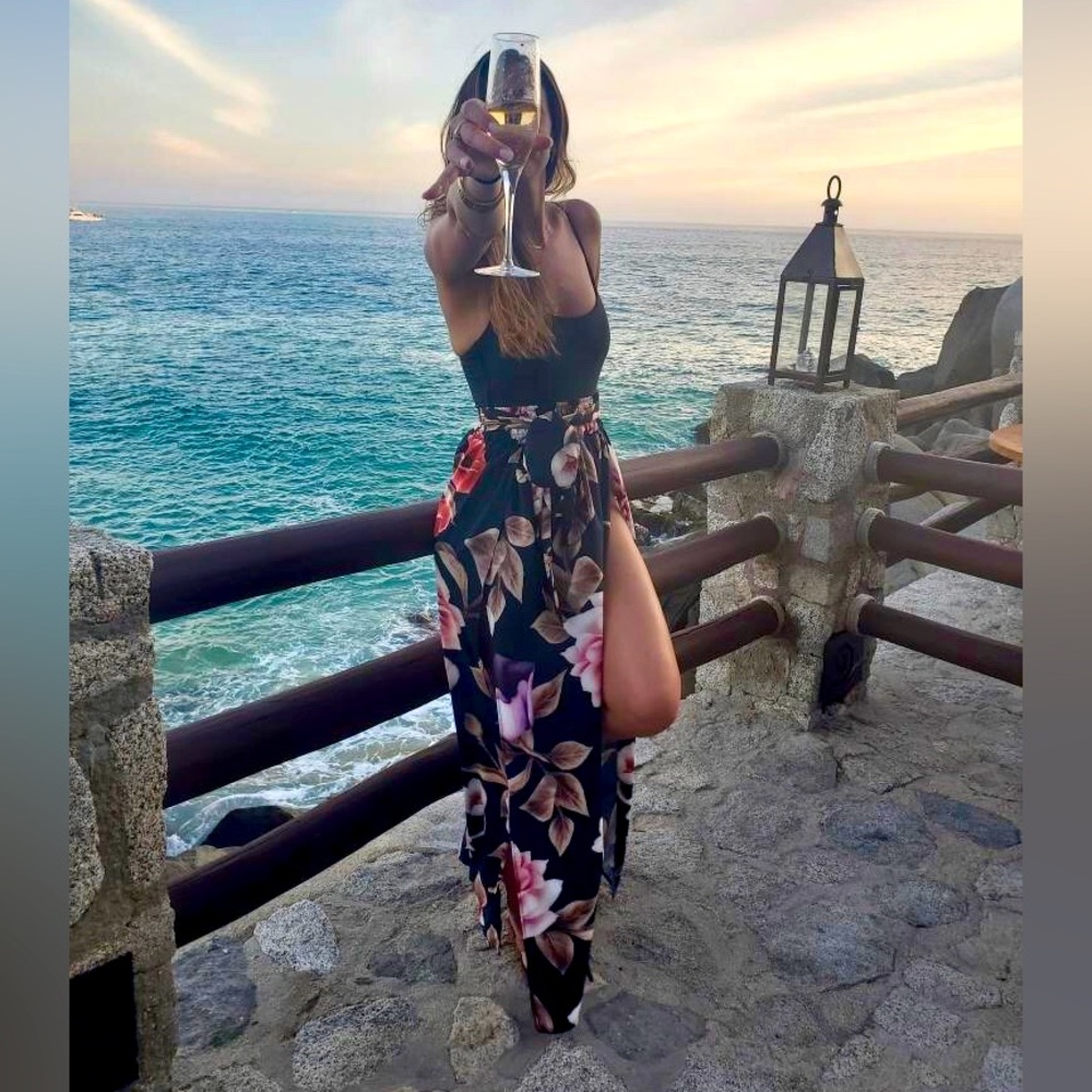 Agua Bendkita wrap maxi skirt